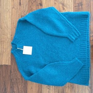 NWT Pistola Carlen Atlas Turquoise Oversized Mock Neck Sweater